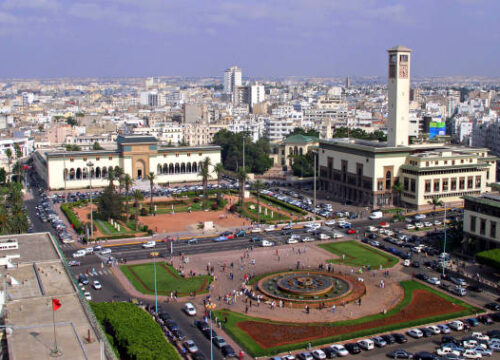 Morocco best attractions, Boulevard Mohammed V in Casablanca in Morocco